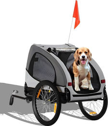 zoomundo Buddy Fahrradanhänger für Hunde in Grau wasserdicht – Bild 1 von 1
