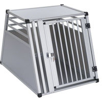Produktbild von zooplus Autohundebox AluRide Transportbox aus Aluminium Größe M Grau Silber