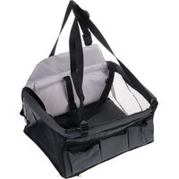 Produktbild von zooplus Autositz Booster für Hunde mittlerer Rassen aus wasserabweisendem Polyester in Grau oder Schwarz B 44 x T 38 x H 35 cm