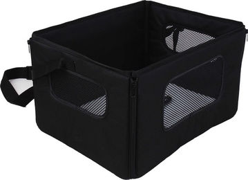 Produktbild von zooplus Autositz für Hunde mittlere Rassen Schwarz Weiß aus Polyester Größe S