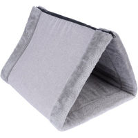 Produktbild von zooplus Basics 2-in-1 Katzenhöhle Grau aus Polyester L 43 x B 35 x H 30 cm
