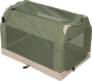 Produktbild von zooplus Basics Faltbare Hundebox Transportbox aus Polyester in Grün Größe M
