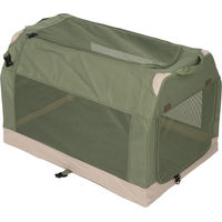 Produktbild von zooplus Basics Faltbare Hundebox Transportbox aus Polyester in Grün Größe M