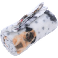 Produktbild von zooplus Basics Hundedecke Fleece Dogs & Dots Größe L 100 x 70 cm