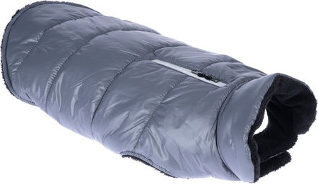 Produktbild von zooplus Basics Hundemantel aus Nylon in Grau mit wasserabweisender Funktion für den Winter
