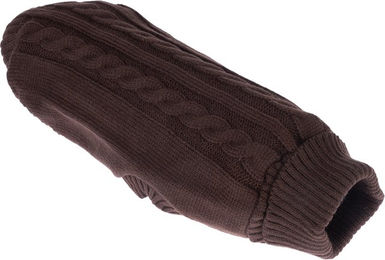 Produktbild von zooplus Basics Hundepullover aus Acryl braun mit 45 cm Rückenlänge