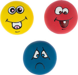 Produktbild von zooplus Basics Hundespielzeug Emoji Latexbälle 3er Set bunt