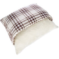 Produktbild von zooplus basics Karo Kuschelbett Kissen für Hund und Katze L 60 x B 50 x H 15 cm