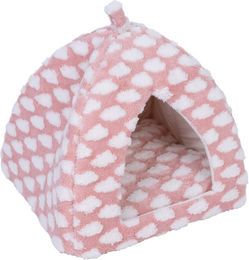 Produktbild von zooplus Basics Katzenhöhle Fluffy Rosa Weiß aus Polyester