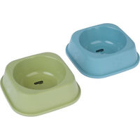 Produktbild von zooplus Basics Katzennäpfe aus Kunststoff viereckig 2 x 300 ml - 2 x 300 ml