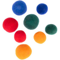 Produktbild von zooplus Basics Katzenspielzeug Filzbälle aus Wolle 8er Set bunt