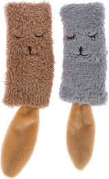 Produktbild von zooplus Basics Katzenspielzeug-Set Biber mit Catnip aus Polyester 2er-Pack