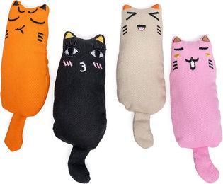 Produktbild von zooplus basics Katzenspielzeug-Set Kitty mit Katzenminze für Kitten aus Polyester 4 Stück