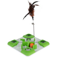 Produktbild von zooplus Basics Katzenspielzeug Snackpuzzle Intelligenzspielzeug aus Kunststoff in Grün Weiß
