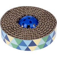 Produktbild von zooplus Basics Katzenspielzeug Spin & Scratch aus Pappe in Blau oder Bunt Ø 10 x H 4 cm