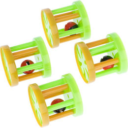 Produktbild von zooplus Basics Katzenspielzeugset Murmelkäfige aus Kunststoff 4 Stück bunt