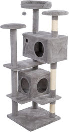 Produktbild von zooplus Basics Kratzbaum für Katzen mit Sisal in Grau Größe M/L