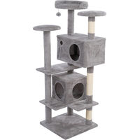 Produktbild von zooplus Basics Kratzbaum für Katzen mit Sisal in Grau Größe M/L