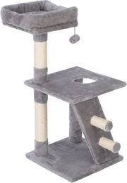 Produktbild von zooplus Basics Kratzbaum für Katzen und Kitten in Grau mit Sisal