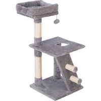 Produktbild von zooplus Basics Kratzbaum für Katzen und Kitten in Grau mit Sisal