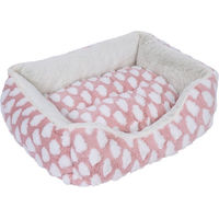 Produktbild von zooplus Basics Kuschelbett Fluffy Katzenkissen und Hundebett Rosa Weiß Klein