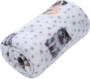 Produktbild von zooplus Basics Kuscheldecke Fleece für Hunde Dogs & Dots Größe L 150 x 100 cm