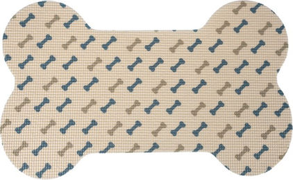 Produktbild von zooplus Basics Napfunterlage Knochen aus Schaumstoff Beige Bunt L 53,5 x B 33 cm