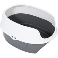 Produktbild von zooplus basics Schalentoilette für Katzen grau weiß