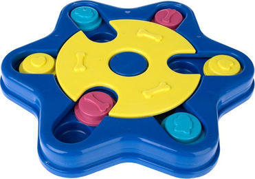 Produktbild von zooplus Basics Sechseckiges Intelligenzspielzeug aus Kunststoff Ø 25,5 x H 3 cm