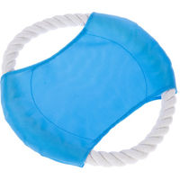 Produktbild von zooplus Basics Seil-Wurfscheibe aus Polyester in Blau mit ca. 20 cm Durchmesser