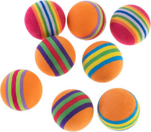 Produktbild von zooplus Basics Spielballset für Katzen aus Kunststoff 8 Stück bunt