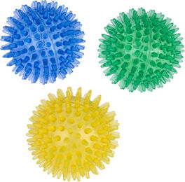 Produktbild von zooplus basics Stachelball-Set aus TPR für Hunde und Katzen 3 Stück bunt