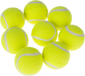 Produktbild von zooplus Basics Tennisball-Set für Hunde aus Gummi Gelb 8 Stück Ø 6,3 cm