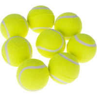 Produktbild von zooplus Basics Tennisball-Set für Hunde aus Gummi Gelb 8 Stück Ø 6,3 cm