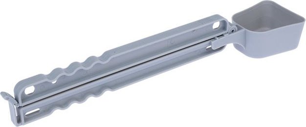 Produktbild von zooplus basics Verschlussclip mit Schaufel aus Kunststoff in Grau - 1 Stk.