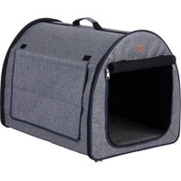 Produktbild von zooplus Easy Go Faltbare Transporthütte Größe M aus Polyester wasserdicht Grau Schwarz