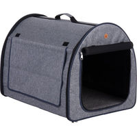 Produktbild von zooplus Easy Go Faltbare Transporthütte Transportbox aus Polyester Größe L Grau Schwarz Waterproof B 57 x T 77 x H 63 cm