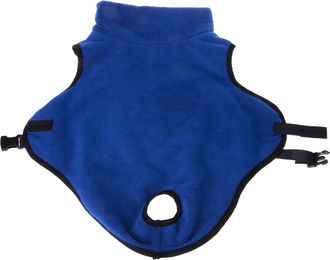 zooplus Exclusive Hundebademantel aus Mikrofaser Blau Größe M mit 59 cm Rückenlänge – Bild 1 von 1