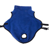 Produktbild von zooplus Exclusive Hundebademantel aus Mikrofaser Blau Größe M mit 59 cm Rückenlänge