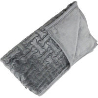 Produktbild von zooplus Exclusive Hundedecke Bones Kuscheldecke XXL Grau aus Polyester 180 x 105 cm