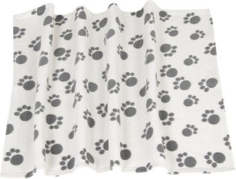 zooplus Exclusive Hundedecke Fleecedecke Pawty Grau Weiß 100 x 70 cm – Bild 1 von 1