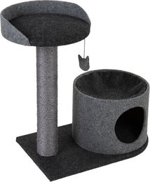 Produktbild von zooplus Exclusive Kratzbaum Piccolo für Wohnungskatzen in Grau und Schwarz aus Filz