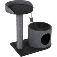 Produktbild von zooplus Exclusive Kratzbaum Piccolo für Wohnungskatzen in Grau und Schwarz aus Filz