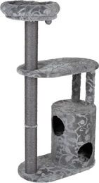 Produktbild von zooplus Exclusive Kratzbaum Royal Silver XL in Grau mit floralem Design und Sisal