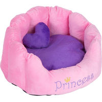 Produktbild von zooplus Exclusive Kuschelbett Princess Katzenbett für kleine Hunde und Katzen in Rosa oder Lila 45 x 40 x 30 cm