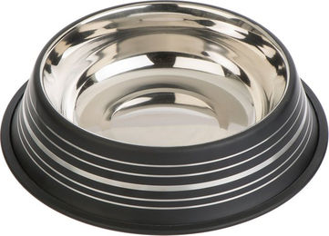 Produktbild von zooplus Exclusive Silver Line Edelstahlnapf mattschwarz Sparset 2 x 200 ml Ø 15 cm - 2 x 200 ml