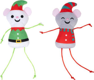 zooplus Exclusive Weihnachtsmäuse aus Polyester 2er-Pack – Bild 1 von 1