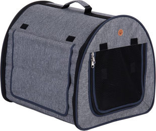 Produktbild von zooplus Faltbare Transporthütte Easy Go Transportbox Größe S Grau Schwarz aus Polyester wasserdicht B 41 x T 48 x H 41 cm