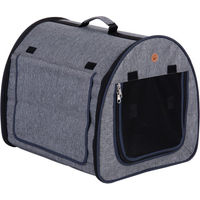 Produktbild von zooplus Faltbare Transporthütte Easy Go Transportbox Größe S Grau Schwarz aus Polyester wasserdicht B 41 x T 48 x H 41 cm