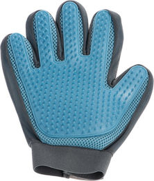 Produktbild von zooplus Fellpflege Handschuh Bürste für Katzen aus TPR in Blau und Grau 24 x 18 cm